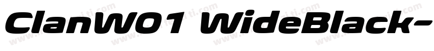 ClanW01 WideBlack字体转换